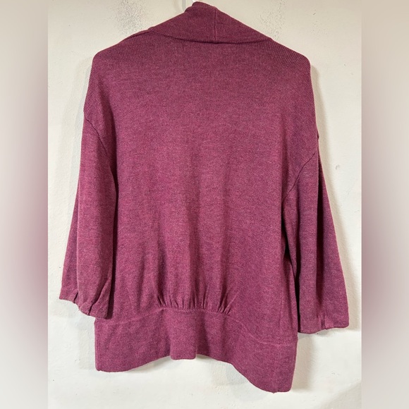 LOFT Ann Taylor Magenta Rabbit Hair Blend Cardigan Sweater Size XS-oversized - Picture 2 of 4